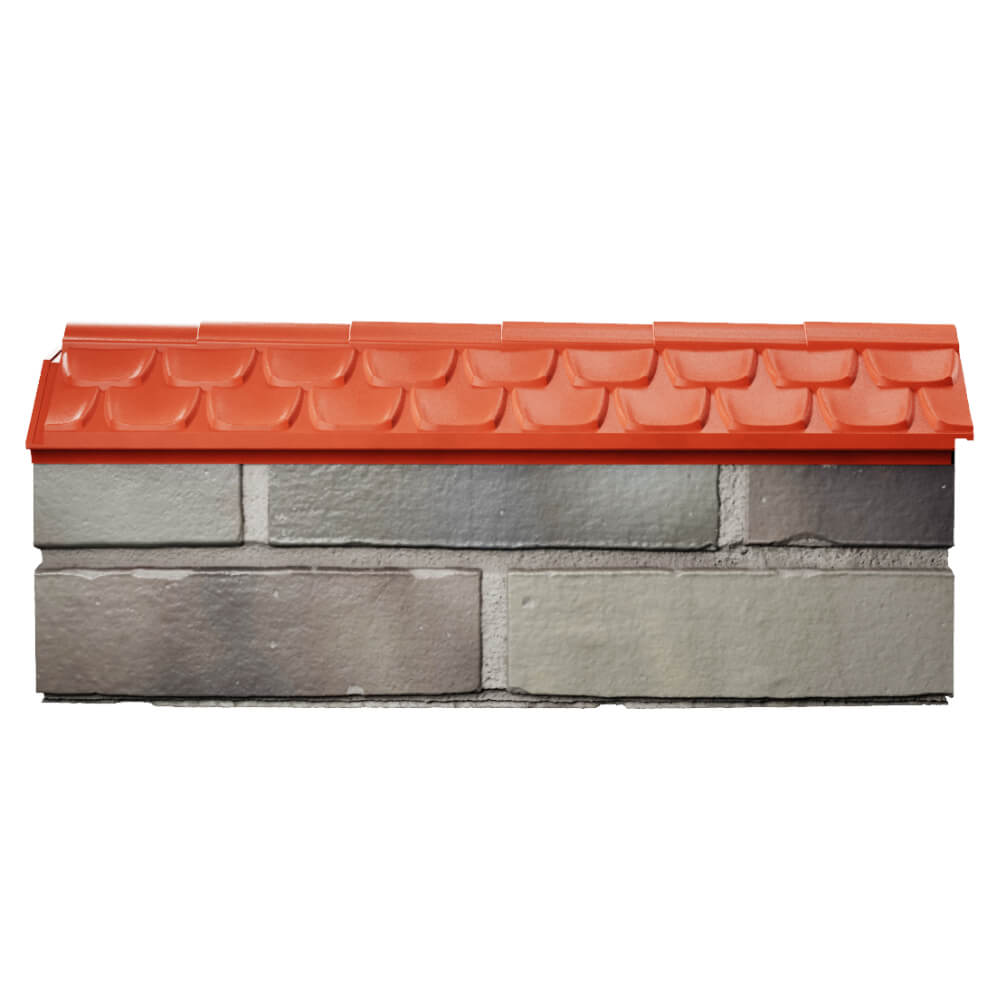 Парапет Zking Эльбрус Красный с посадкой на 0.5 кирпича (130мм) в Красногорске фото