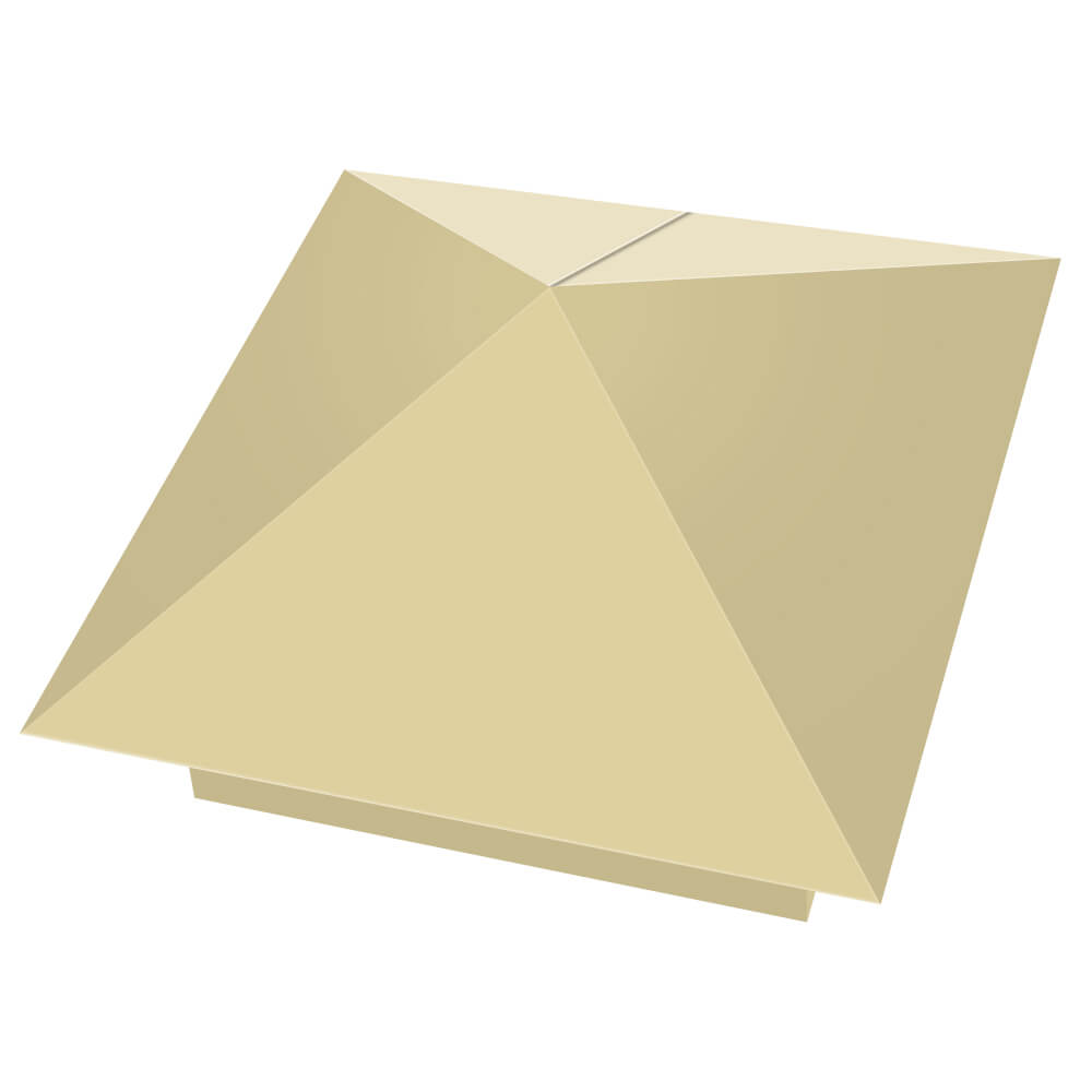 Колпак металлический 400х400мм RAL1014 Бежевый заборный Красногорск фото