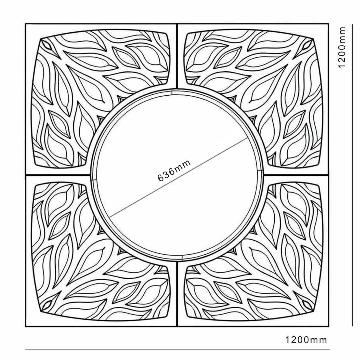 Приствольная решетка для дерева ZKING CRUST 1.2х1.2м Черная в Красногорске фото