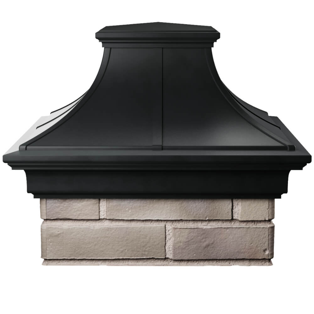 Колпак Zking Монблан Премиум Черный на столб 1.5х1.5 кирпича (385х385мм) Красногорск фото