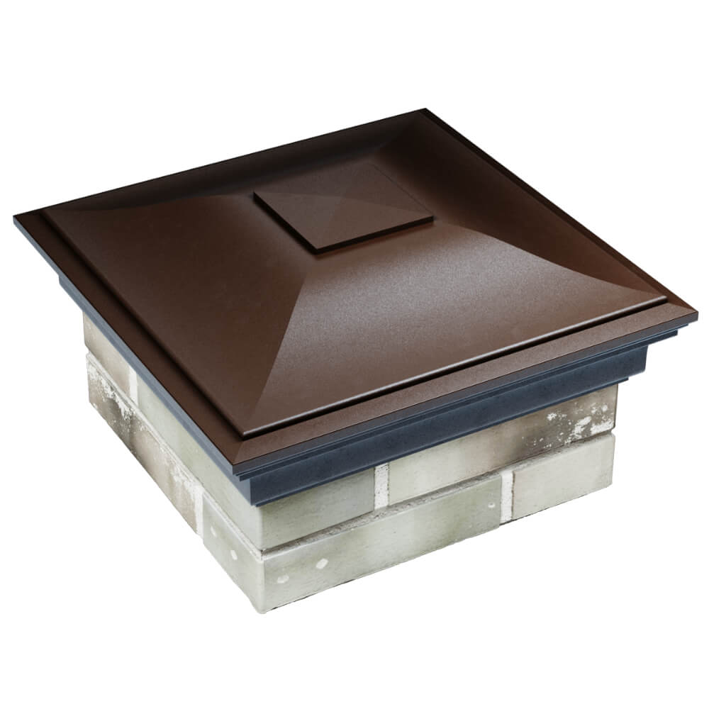 Колпак Zking Монблан Коричневый на столб 1.5х1.5 кирпича (385х385мм) в Красногорске фото