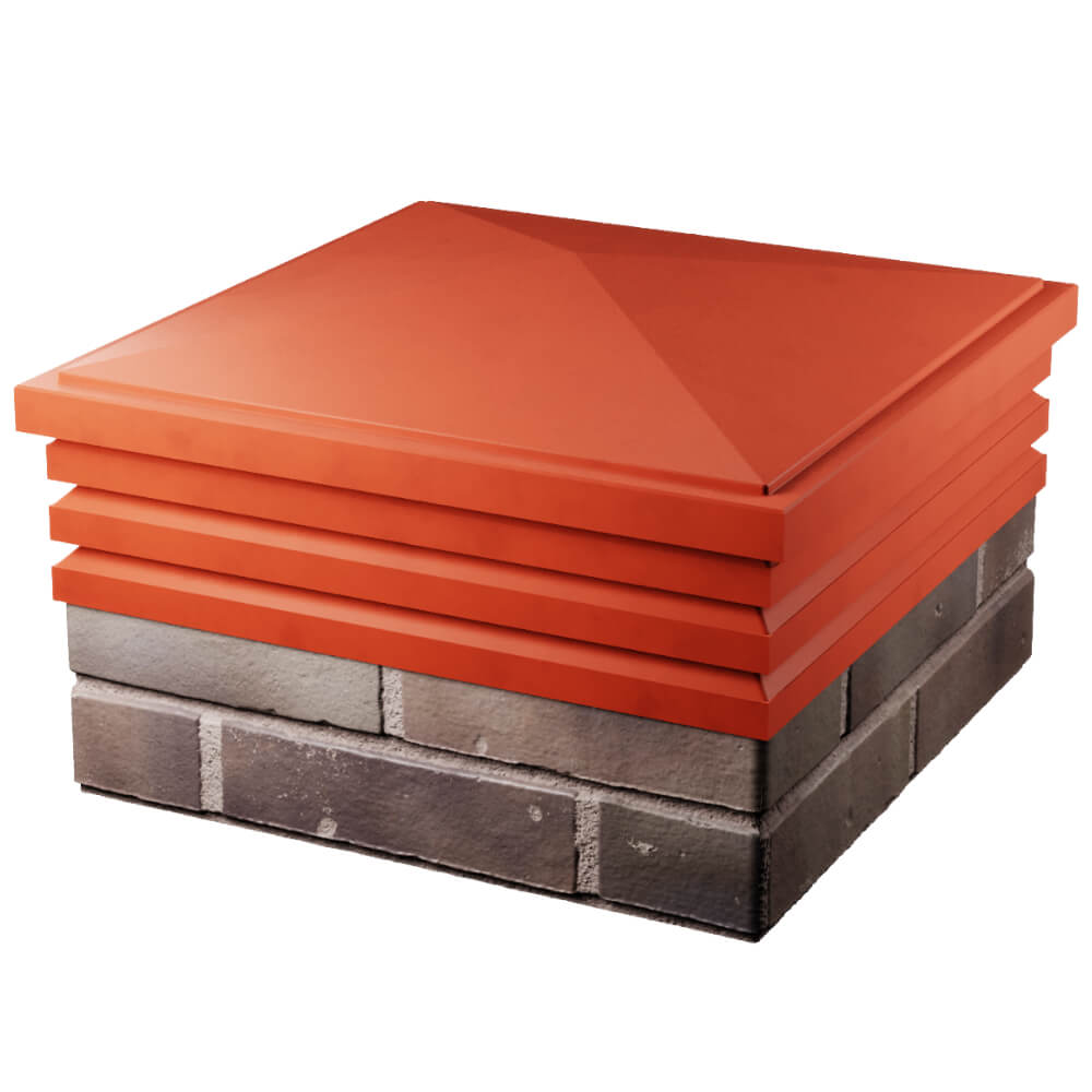 Колпак Zking Бона ХайТек Красный на столб 2х2 кирпича (513х513мм) в Красногорске фото