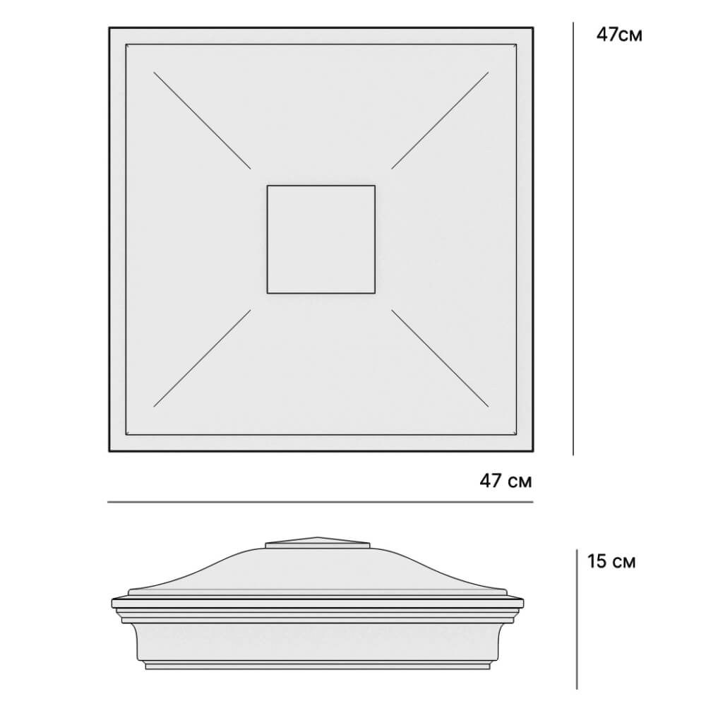 Колпак Zking Монблан Коричневый на столб 1.5х1.5 кирпича (385х385мм) в Красногорске фото