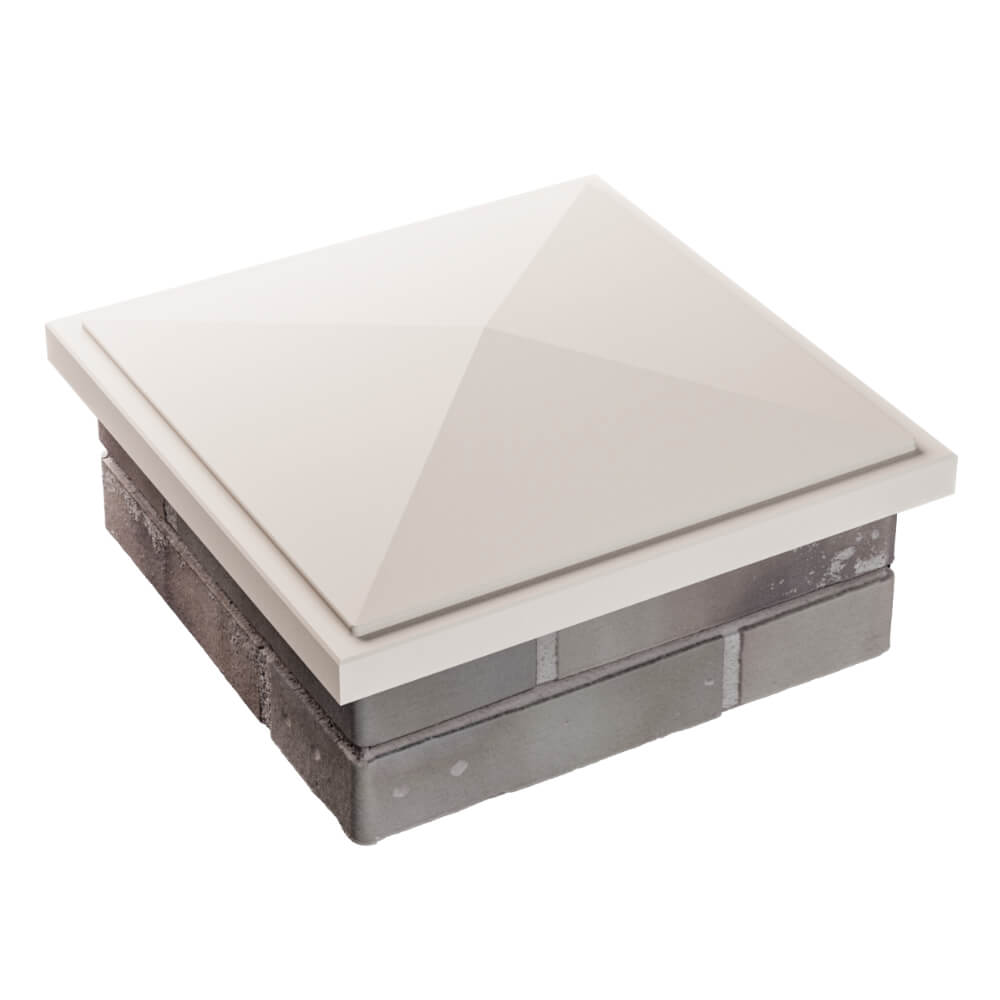 Колпак Zking БонаМоно Бежевый на столб 1.5х1.5 кирпича (385х385, 400х400мм) в Красногорске фото