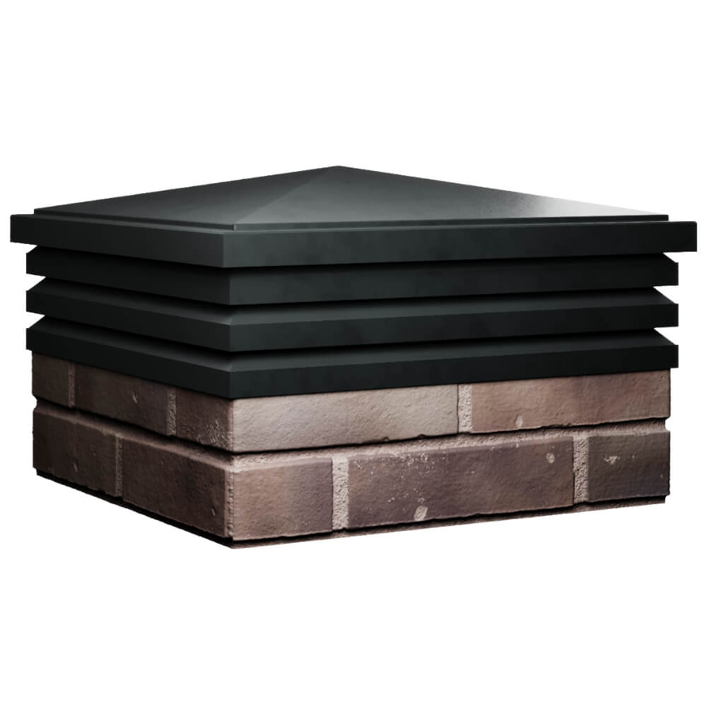 Колпак Zking Бона ХайТек Черный на столб 2х2 кирпича (513х513мм) в Красногорске фото