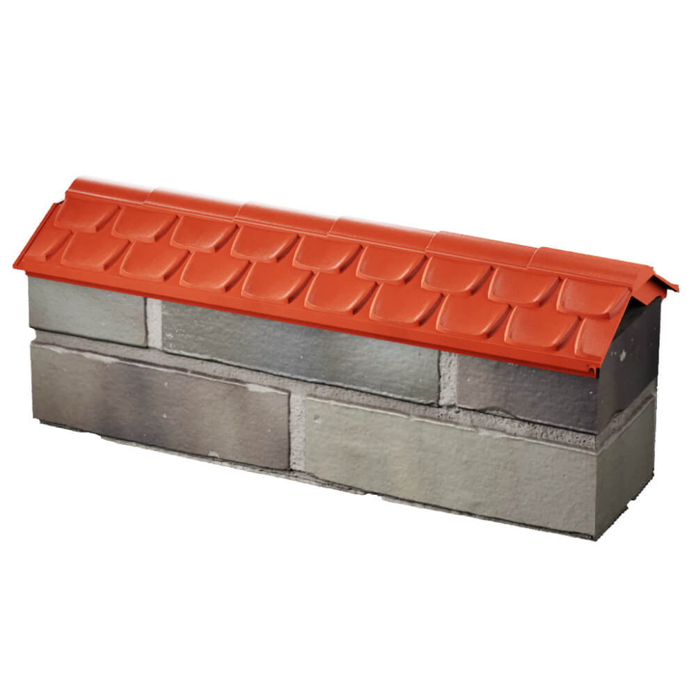 Парапет Zking Эльбрус Красный с посадкой на 0.5 кирпича (130мм) в Красногорске фото