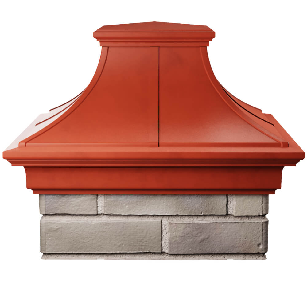 Колпак Zking Монблан Премиум Красный на столб 1.5х1.5 кирпича (385х385мм) Красногорск фото