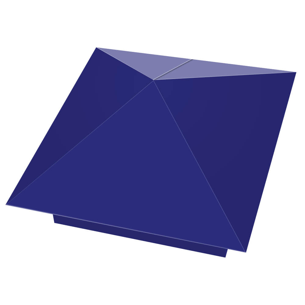 Колпак металлический 400х400мм RAL5002 Синий Ультрамарин заборный Красногорск фото