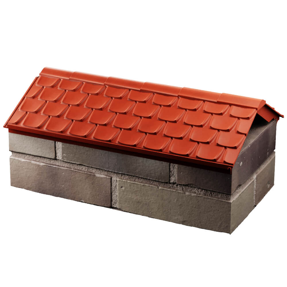 Парапет Zking Эльбрус Красный с посадкой на 1 кирпич (255мм) в Красногорске фото