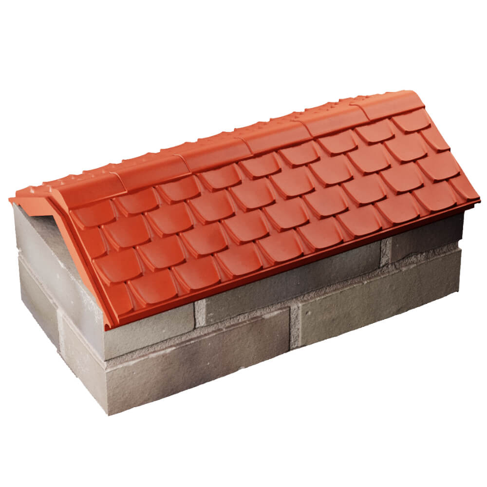 Парапет Zking Эльбрус Красный с посадкой на 1 кирпич (255мм) в Красногорске фото