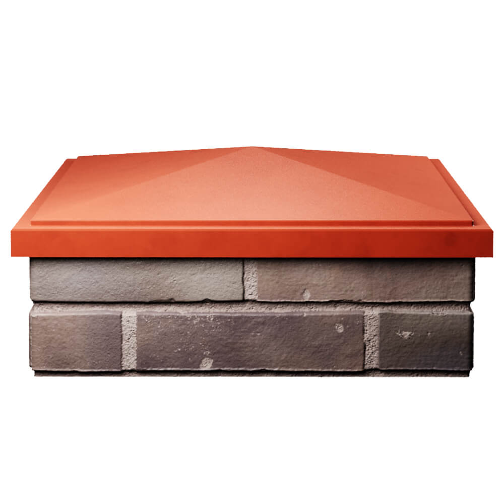 Колпак Zking БонаМоно Красный на столб 2х2 кирпича (515х515, 530х530мм) Красногорск фото