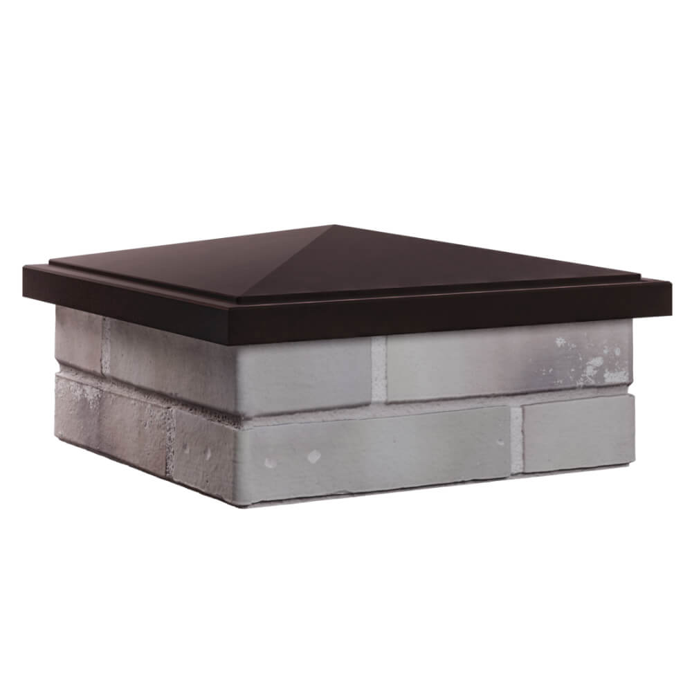 Колпак Zking БонаМоно Коричневый на столб 1.5х1.5 кирпича (385х385, 400х400мм) в Красногорске фото