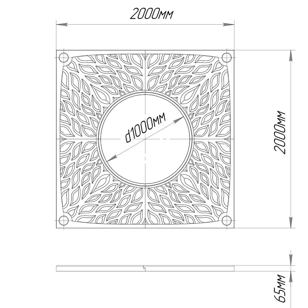 Приствольная решетка для дерева ZKING CRUST 2х2м Черная в Красногорске фото