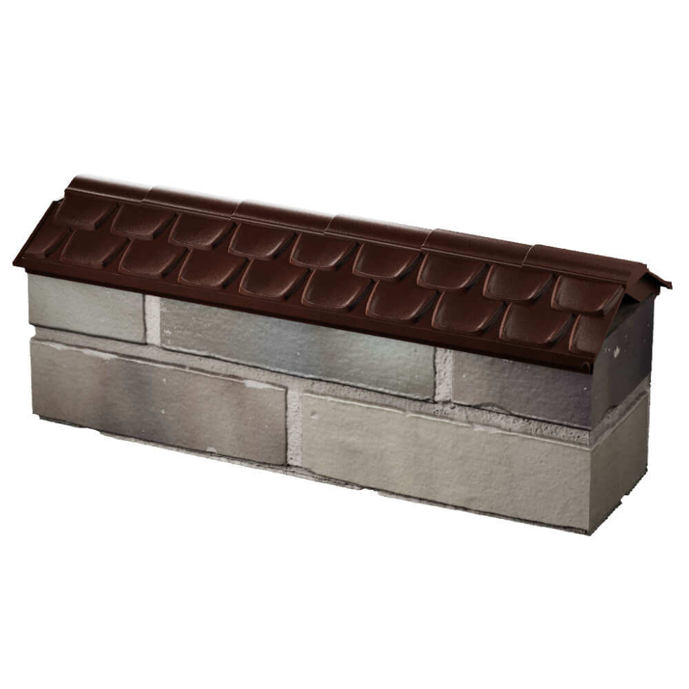 Парапет Zking Эльбрус Коричневый с посадкой на 0.5 кирпича (130мм) в Красногорске фото