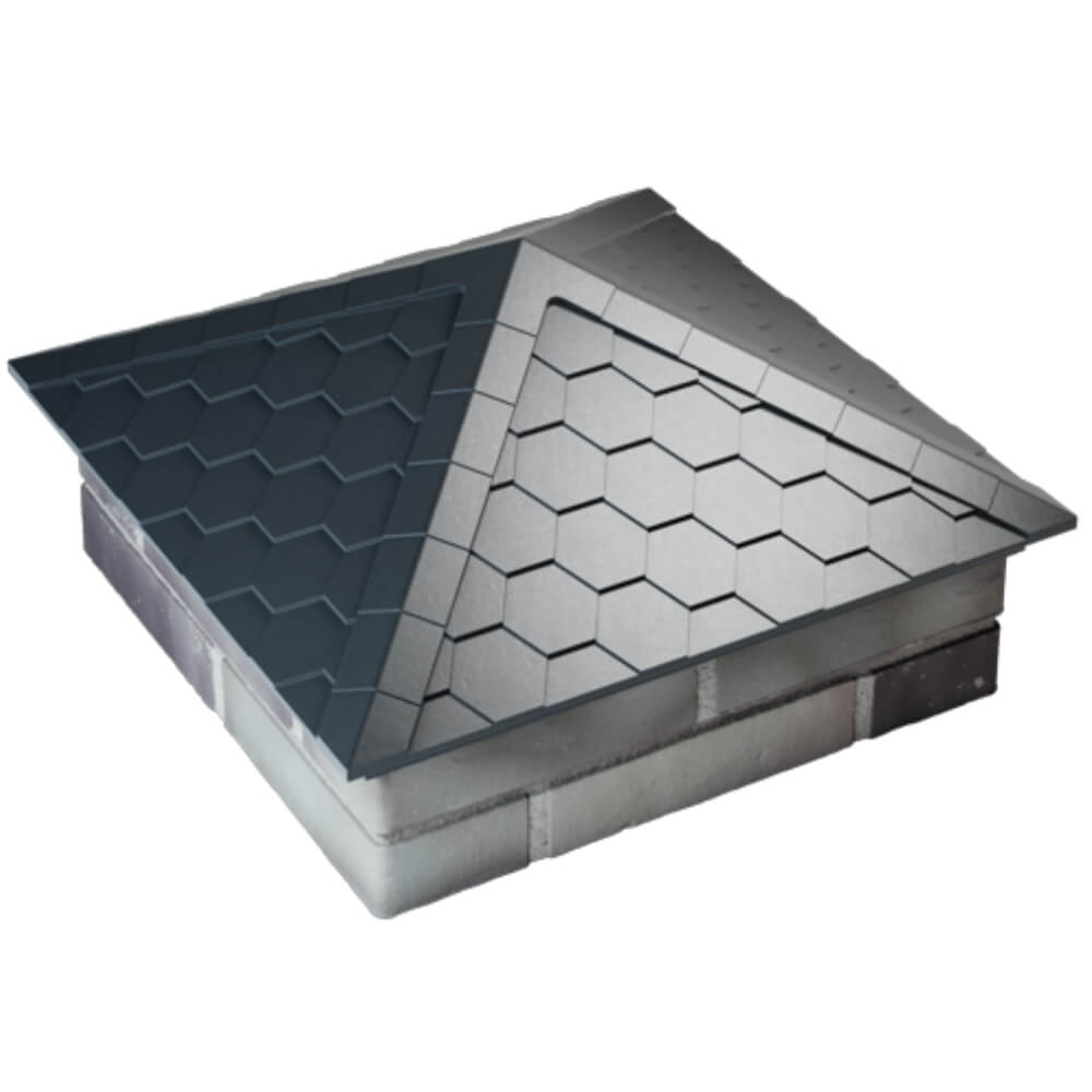 Колпак Zking Эверест Серый на столб 2х2 кирпича (535х535мм) Красногорск фото