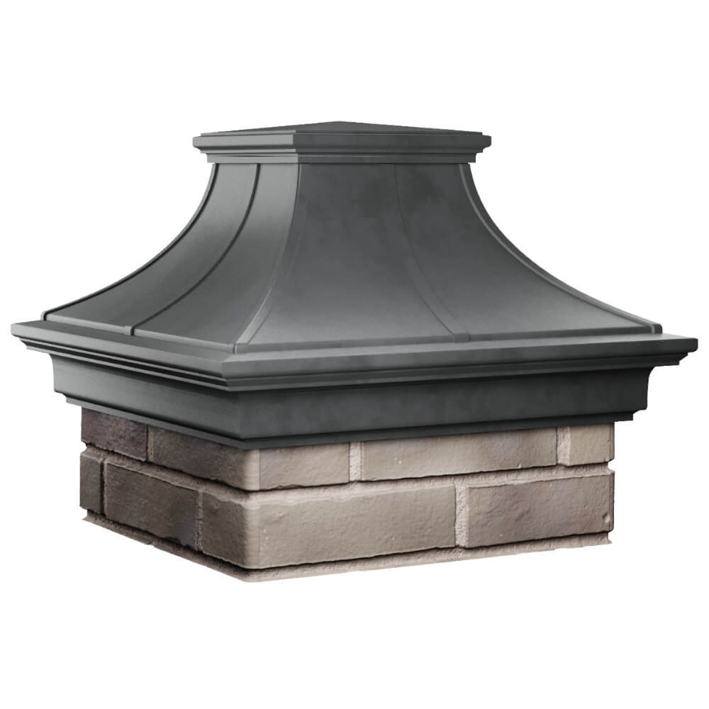 Колпак Zking Монблан Премиум Серый на столб 1.5х1.5 кирпича (385х385мм) в Красногорске фото
