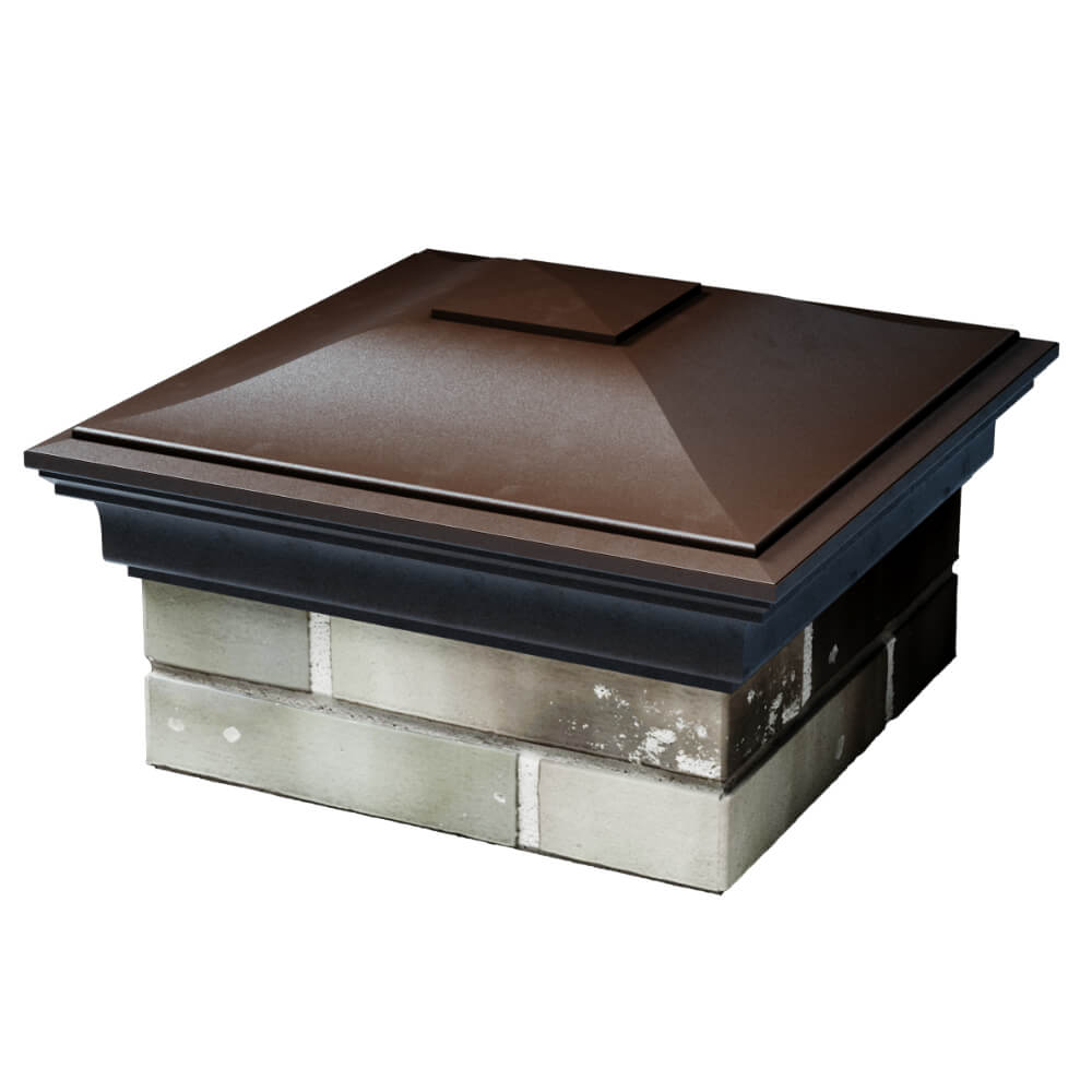 Колпак Zking Монблан Коричневый на столб 1.5х1.5 кирпича (385х385мм) в Красногорске фото