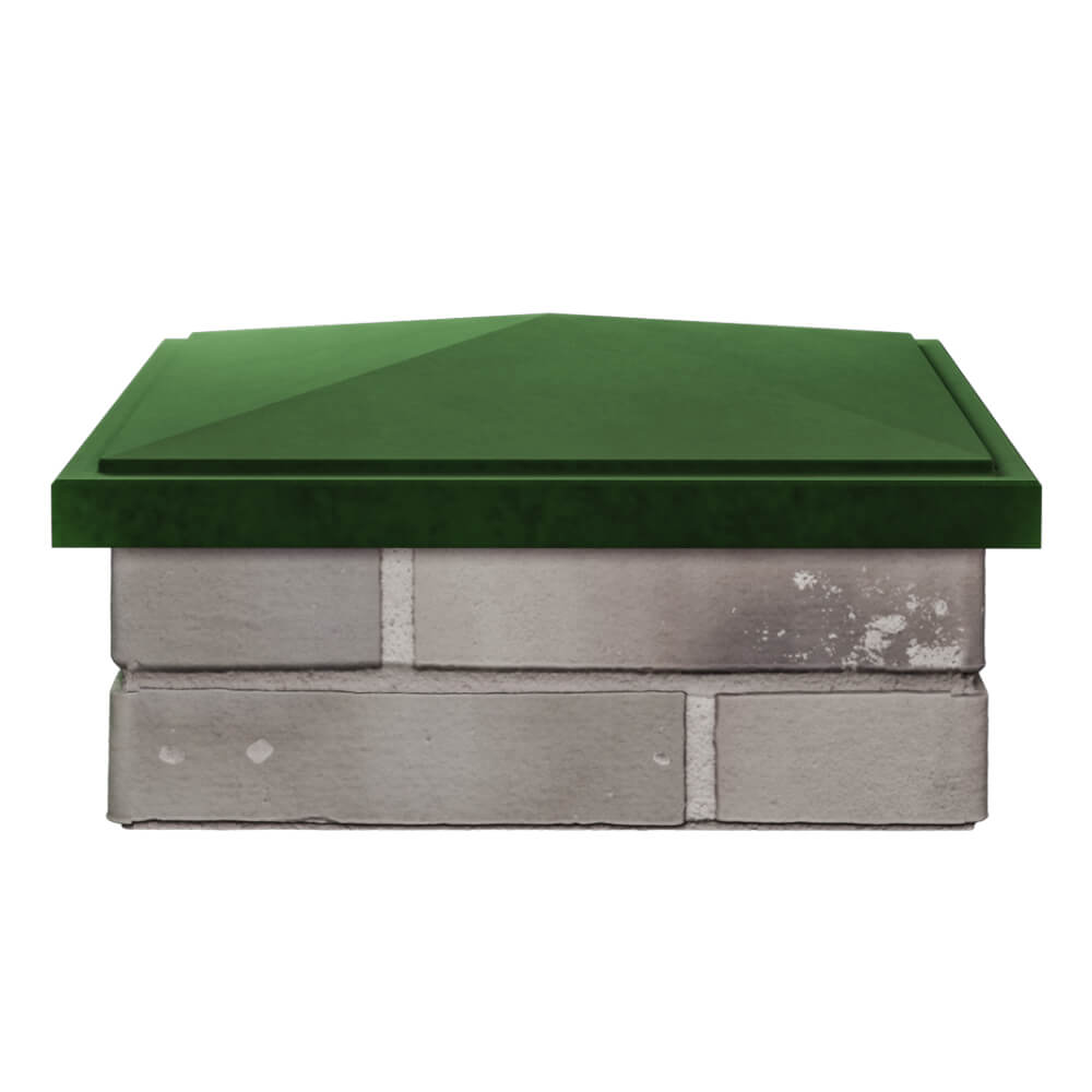 Колпак Zking БонаМоно Зеленый на столб 1.5х1.5 кирпича (385х385, 400х400мм) Красногорск фото