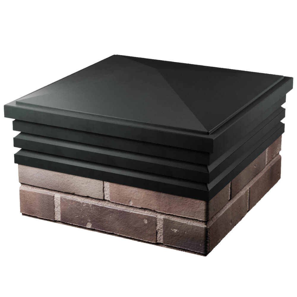 Колпак Zking Бона ХайТек Черный на столб 2х2 кирпича (513х513мм) в Красногорске фото