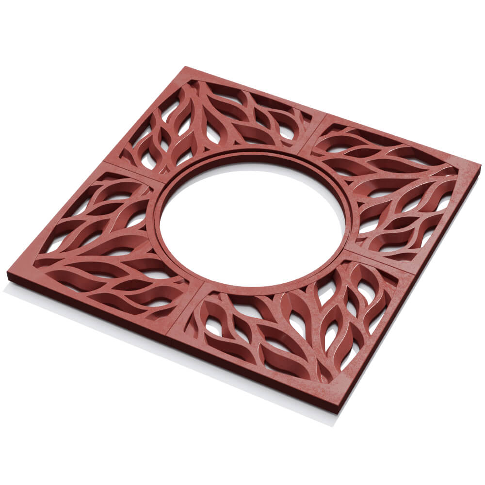 Приствольная решетка для дерева ZKING CRUST 1.2х1.2м Красная в Красногорске фото