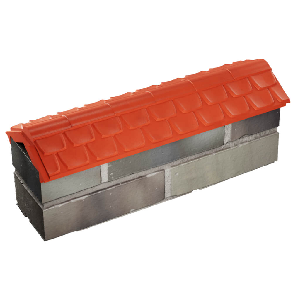 Парапет Zking Эльбрус Красный с посадкой на 0.5 кирпича (130мм) в Красногорске фото