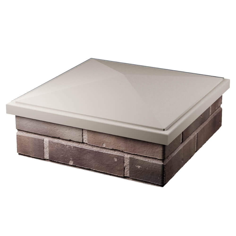 Колпак Zking БонаМоно Бежевый на столб 2х2 кирпича (515х515, 530х530мм) в Красногорске фото