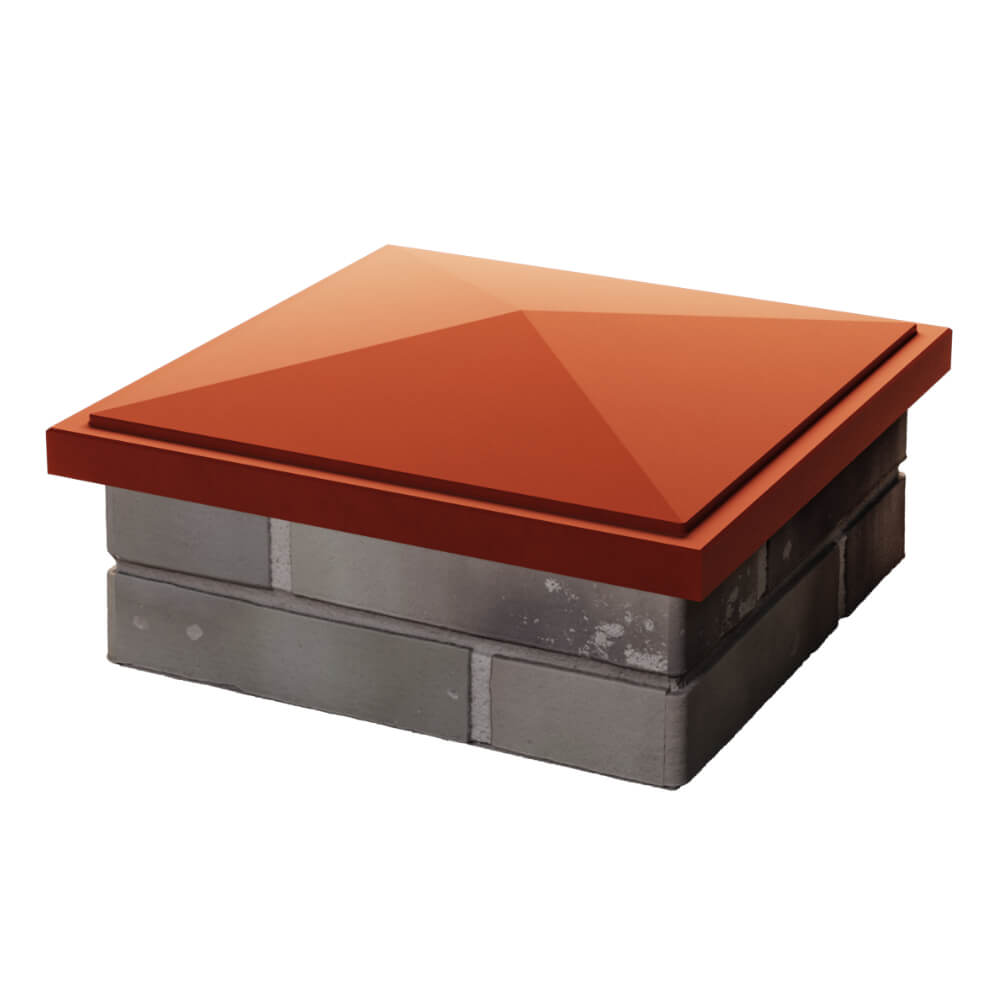 Колпак Zking БонаМоно Красный на столб 1.5х1.5 кирпича (385х385, 400х400мм) в Красногорске фото