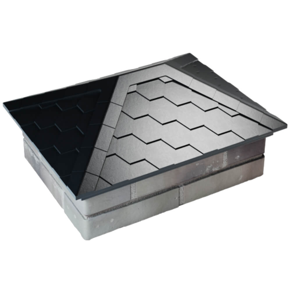 Колпак Zking Эверест Черный на столб 2х1.5 кирпича (520х390мм) Красногорск фото