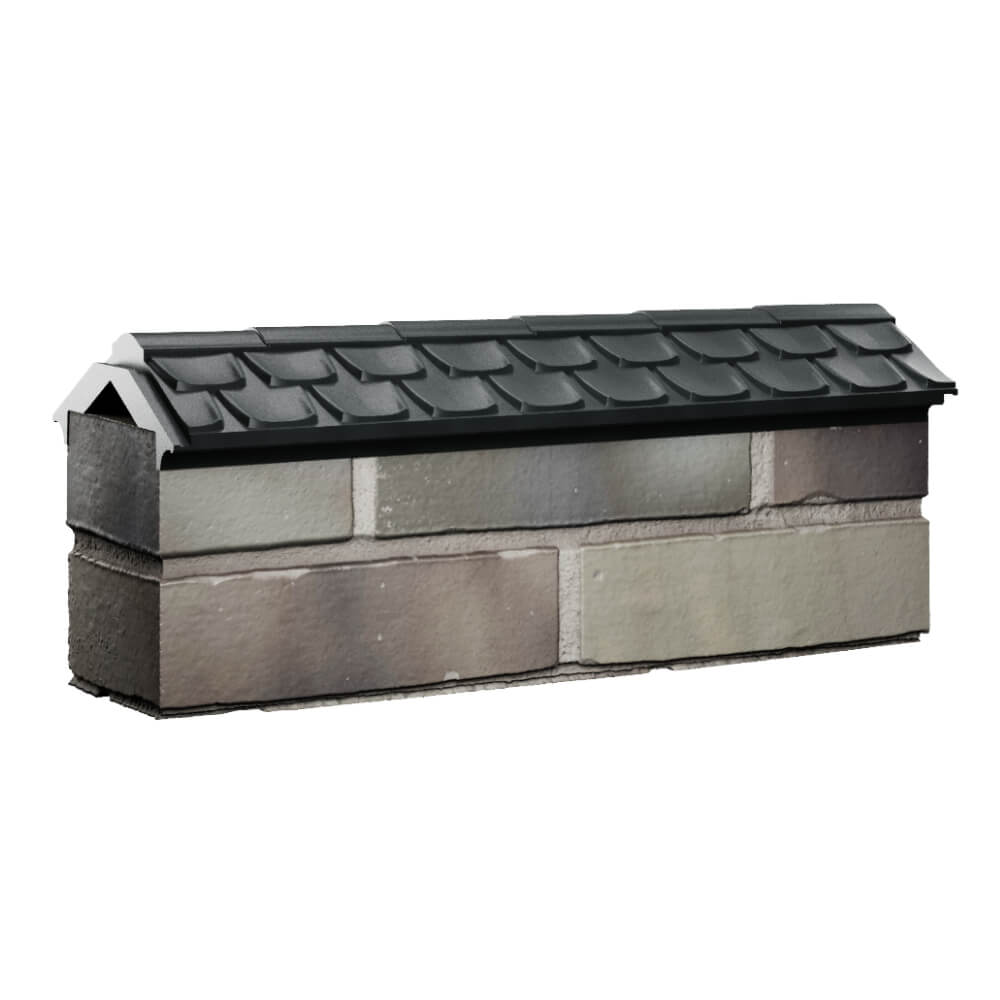Парапет Zking Эльбрус Черный с посадкой на 0.5 кирпича (130мм) Красногорск фото