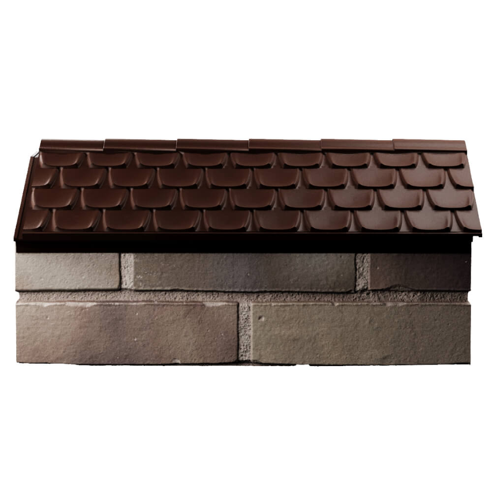 Парапет Zking Эльбрус Коричневый с посадкой на 1 кирпич (255мм) в Красногорске фото