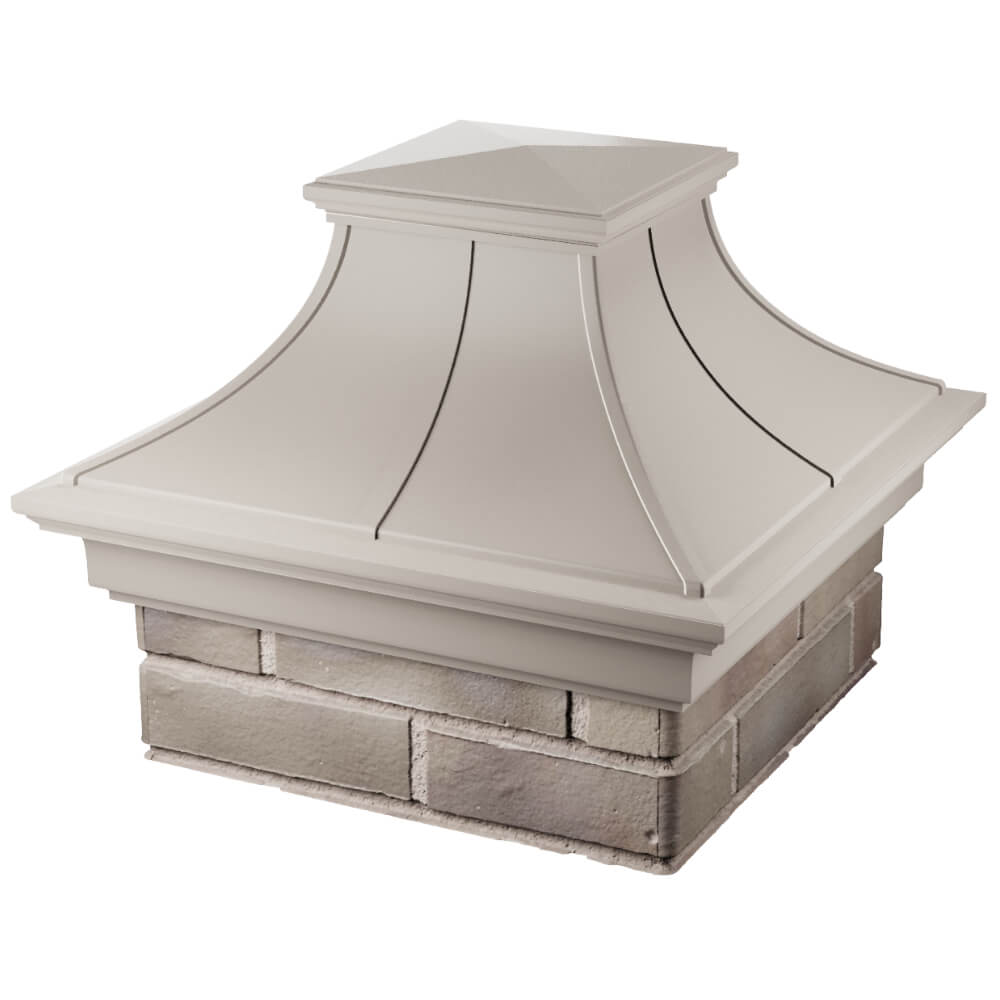 Колпак Zking Монблан Премиум Бежевый на столб 1.5х1.5 кирпича (385х385мм) в Красногорске фото