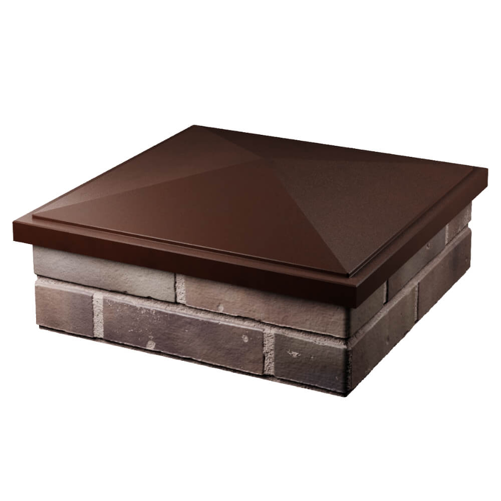 Колпак Zking БонаМоно Коричневый на столб 2х2 кирпича (515х515, 530х530мм) в Красногорске фото