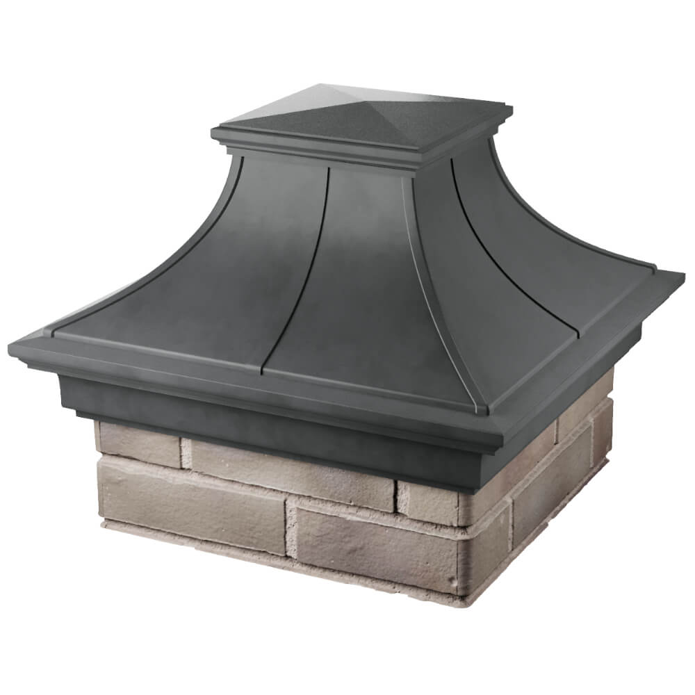 Колпак Zking Монблан Премиум Серый на столб 1.5х1.5 кирпича (385х385мм) в Красногорске фото