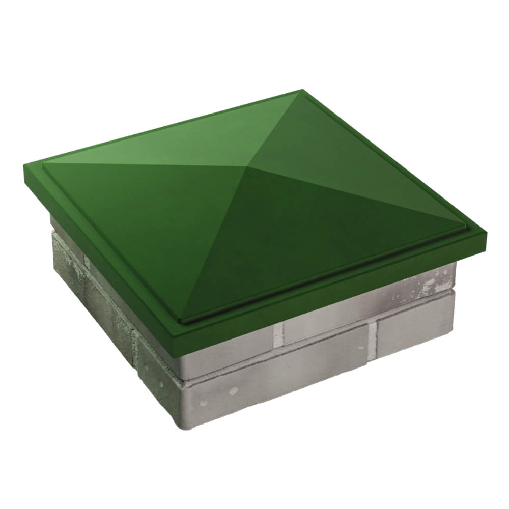 Колпак Zking БонаМоно Зеленый на столб 1.5х1.5 кирпича (385х385, 400х400мм) в Красногорске фото