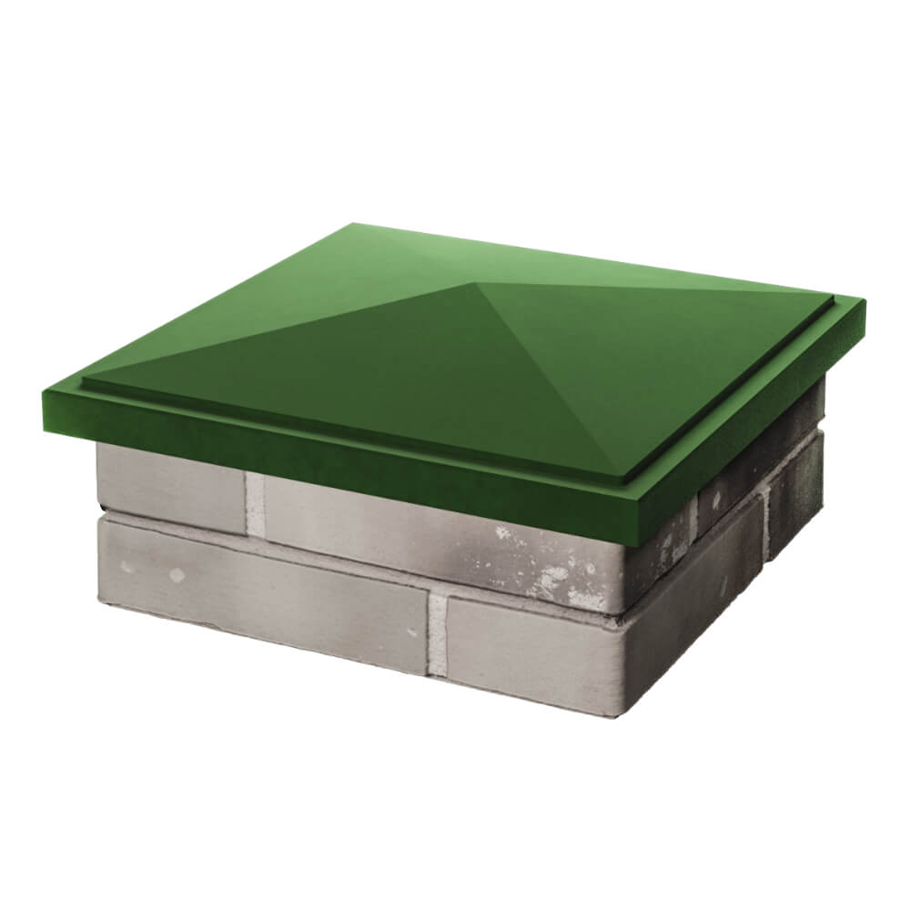 Колпак Zking БонаМоно Зеленый на столб 1.5х1.5 кирпича (385х385, 400х400мм) в Красногорске фото