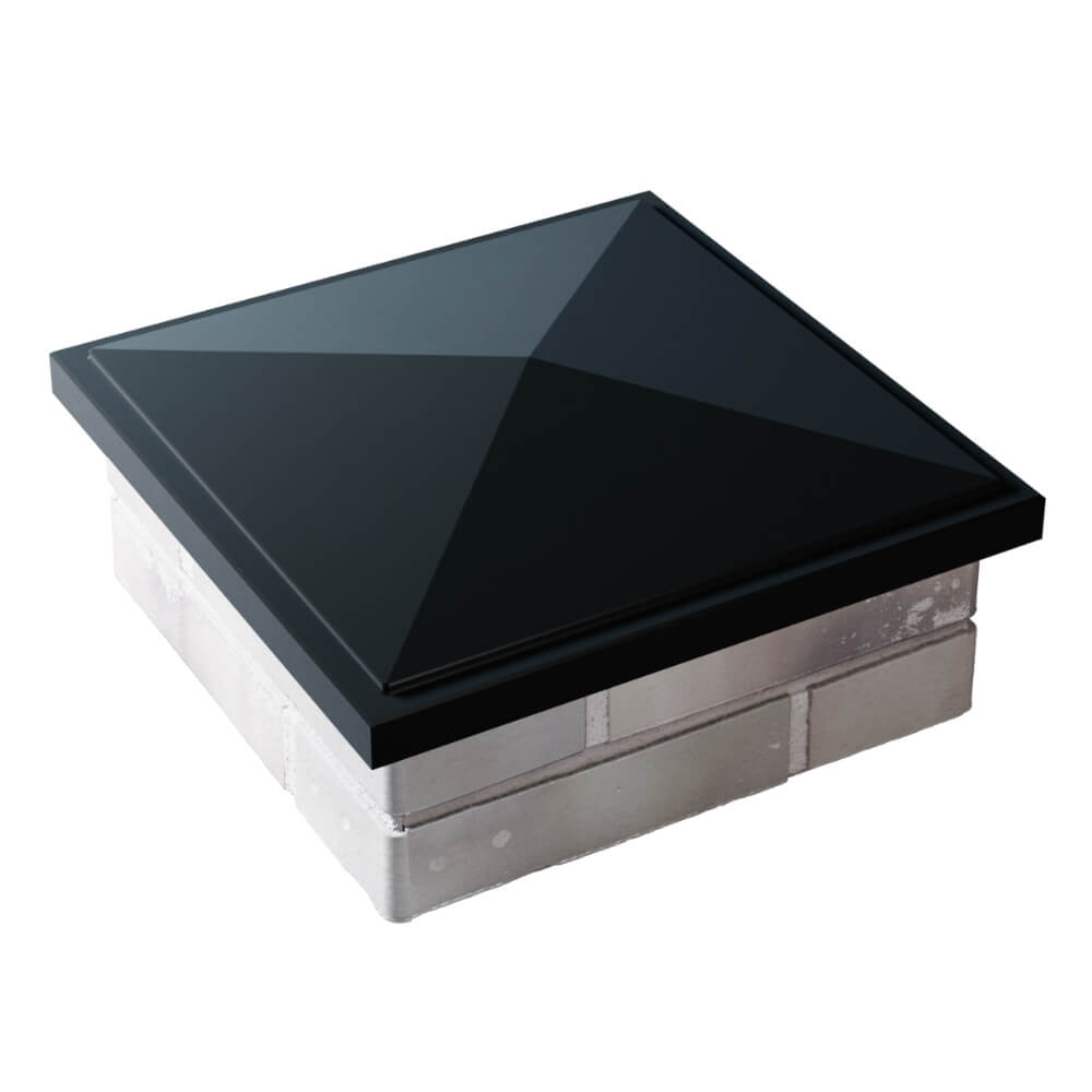 Колпак Zking БонаМоно Черный на столб 1.5х1.5 кирпича (385х385, 400х400мм) в Красногорске фото