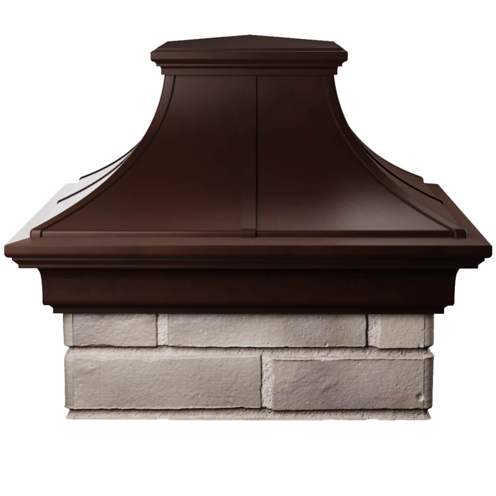 Колпак Zking Монблан Премиум Коричневый на столб 1.5х1.5 кирпича (385х385мм) Красногорск фото