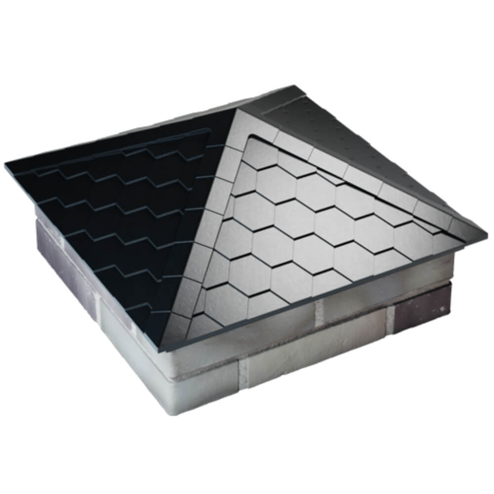 Колпак Zking Эверест Черный на столб 2х2 кирпича (535х535мм) Красногорск фото