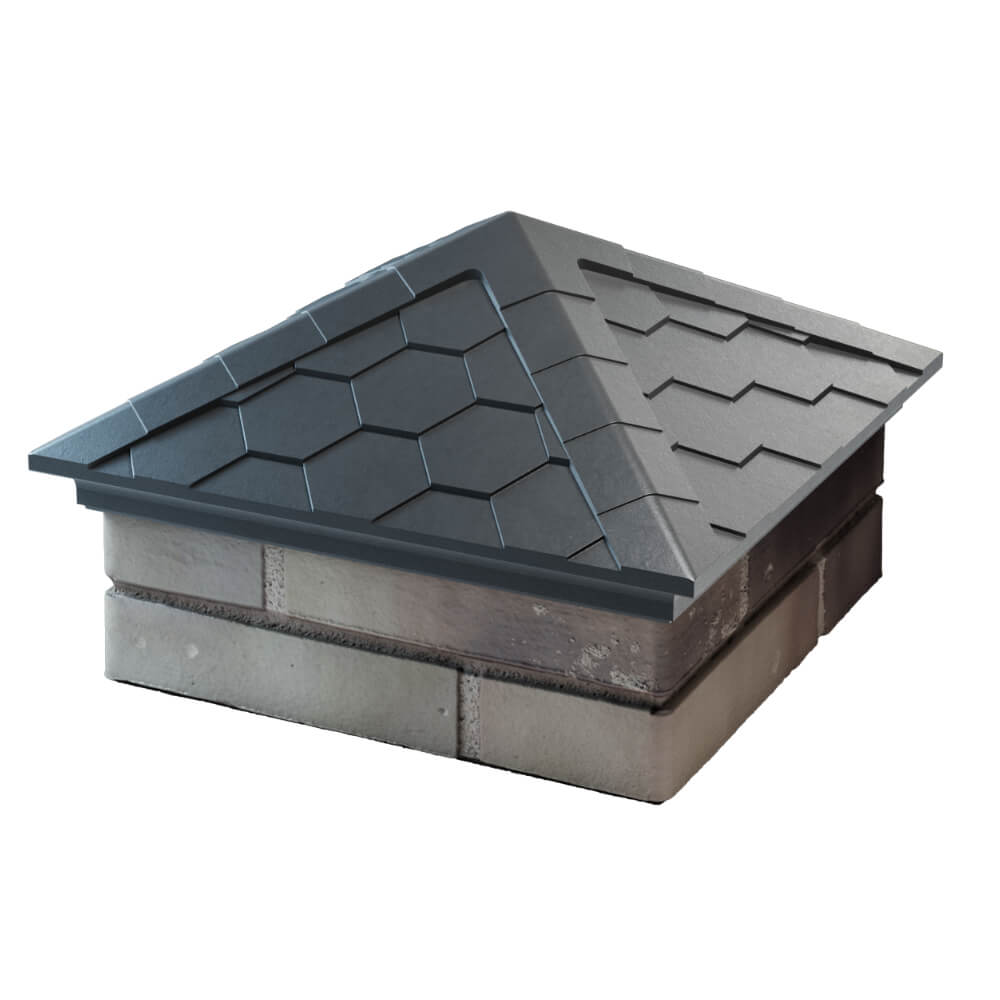 Колпак Zking Эверест Серый на столб 1.5х1.5 кирпича (390х390мм) в Красногорске фото