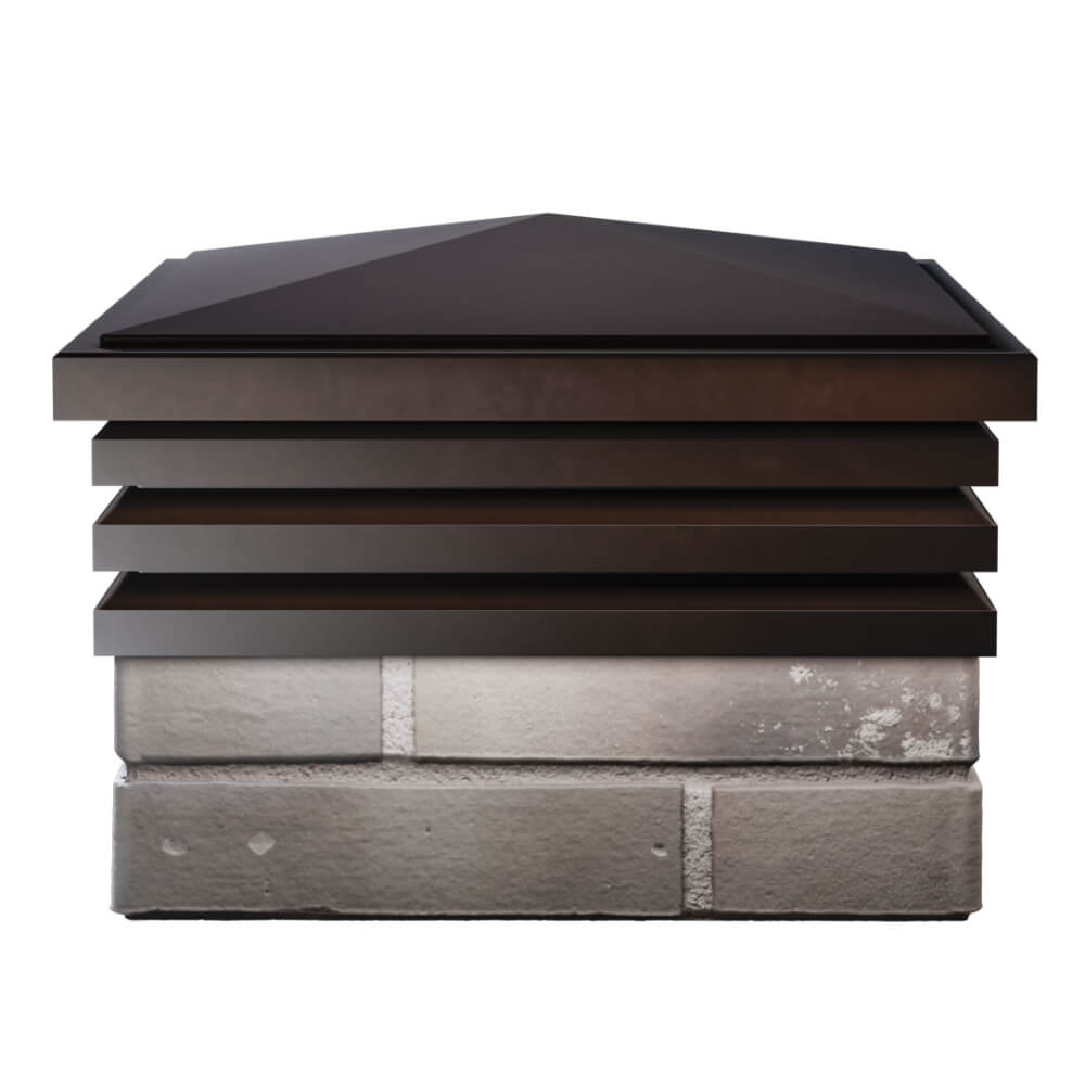 Колпак Zking Бона ХайТек Коричневый на столб 1.5х1.5 кирпича (385х385мм) Красногорск фото