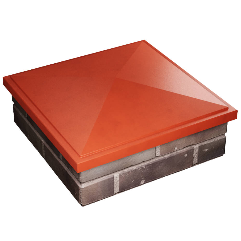 Колпак Zking БонаМоно Красный на столб 2х2 кирпича (515х515, 530х530мм) в Красногорске фото