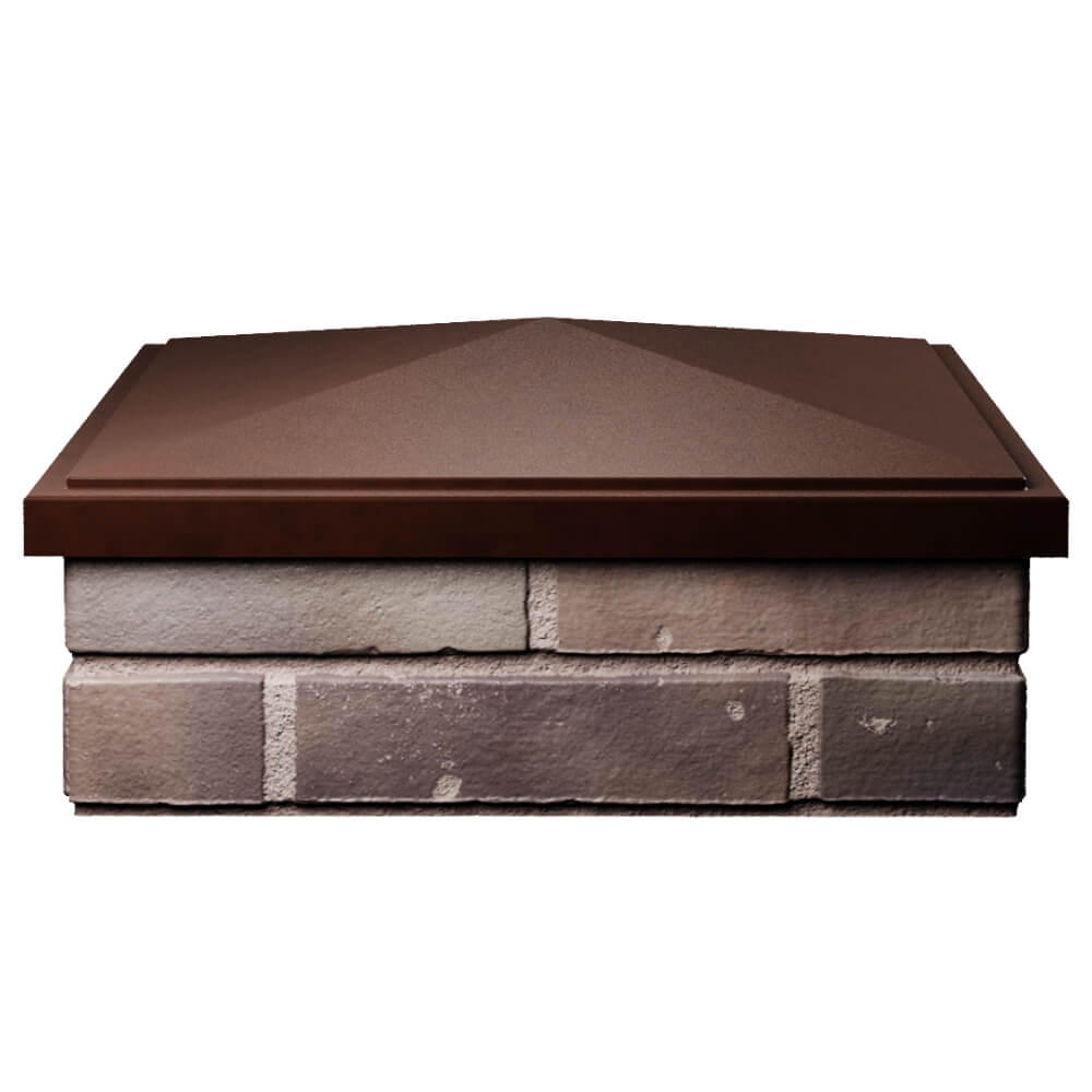 Колпак Zking БонаМоно Коричневый на столб 2х2 кирпича (515х515, 530х530мм) Красногорск фото