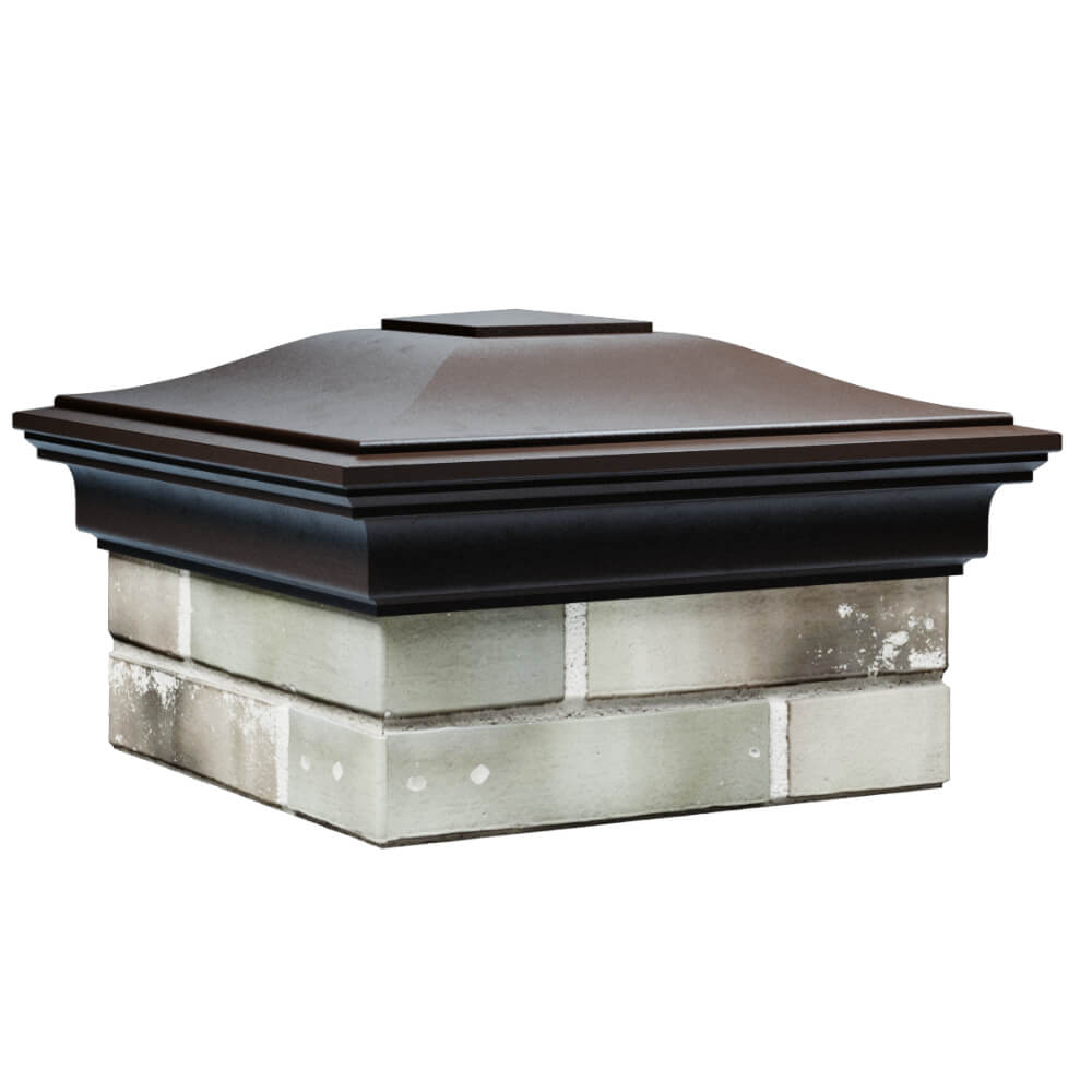 Колпак Zking Монблан Коричневый на столб 1.5х1.5 кирпича (385х385мм) в Красногорске фото