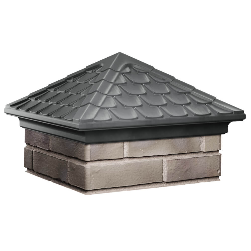 Колпак Zking Эльбрус Серый на столб 1.5х1.5 кирпича (385х385мм) в Красногорске фото