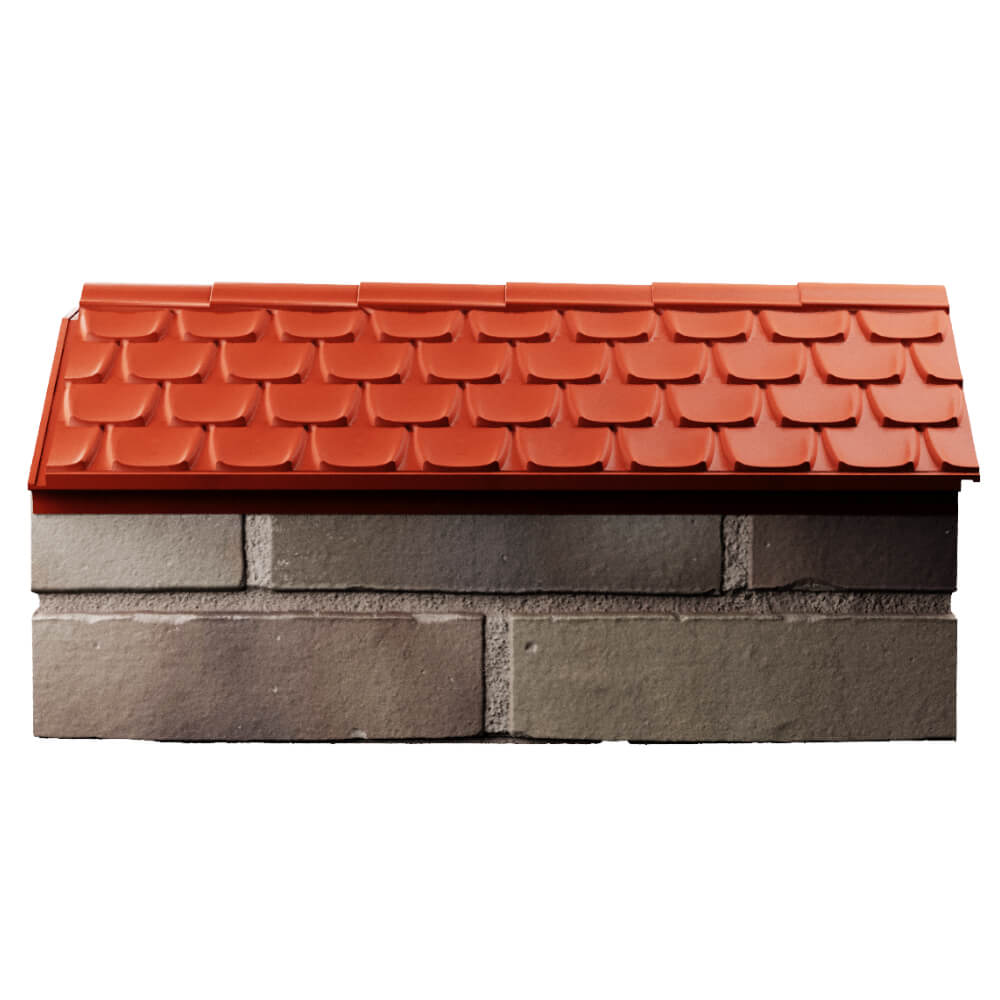 Парапет Zking Эльбрус Красный с посадкой на 1 кирпич (255мм) в Красногорске фото