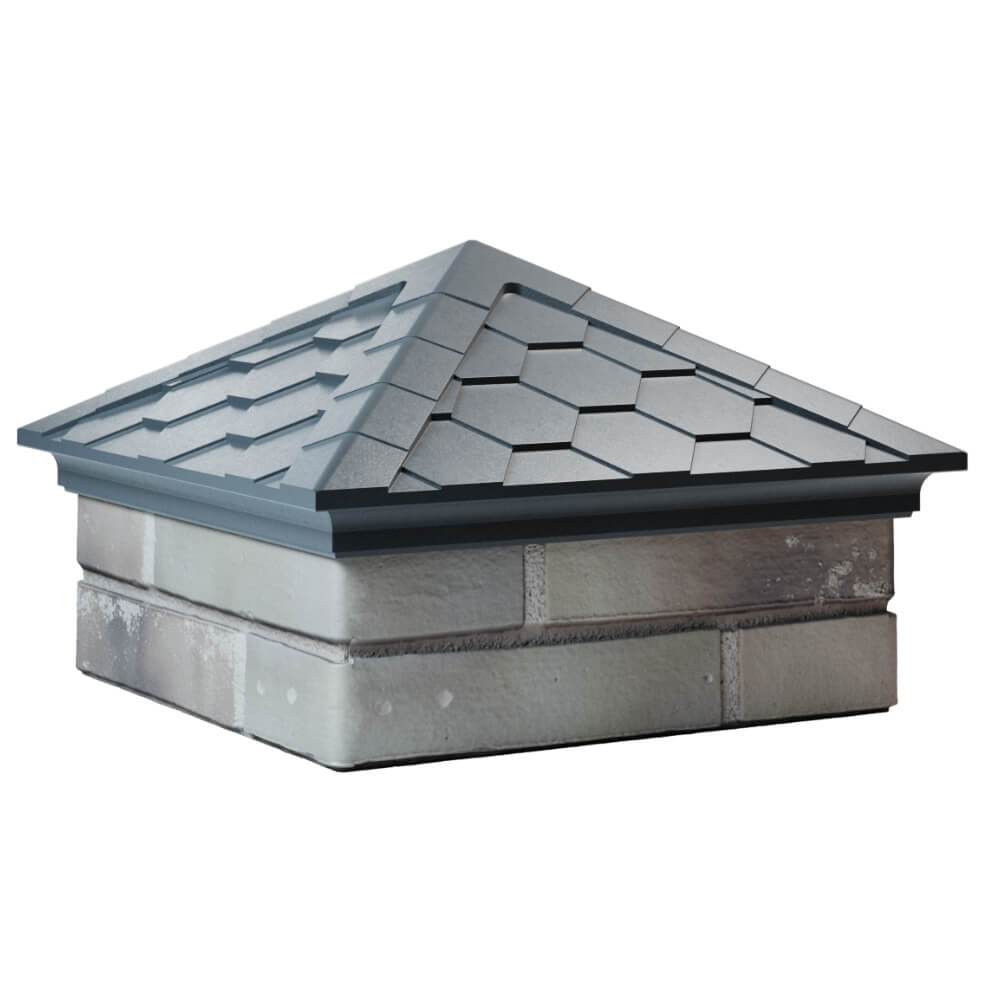 Колпак Zking Эверест Серый на столб 1.5х1.5 кирпича (390х390мм) в Красногорске фото