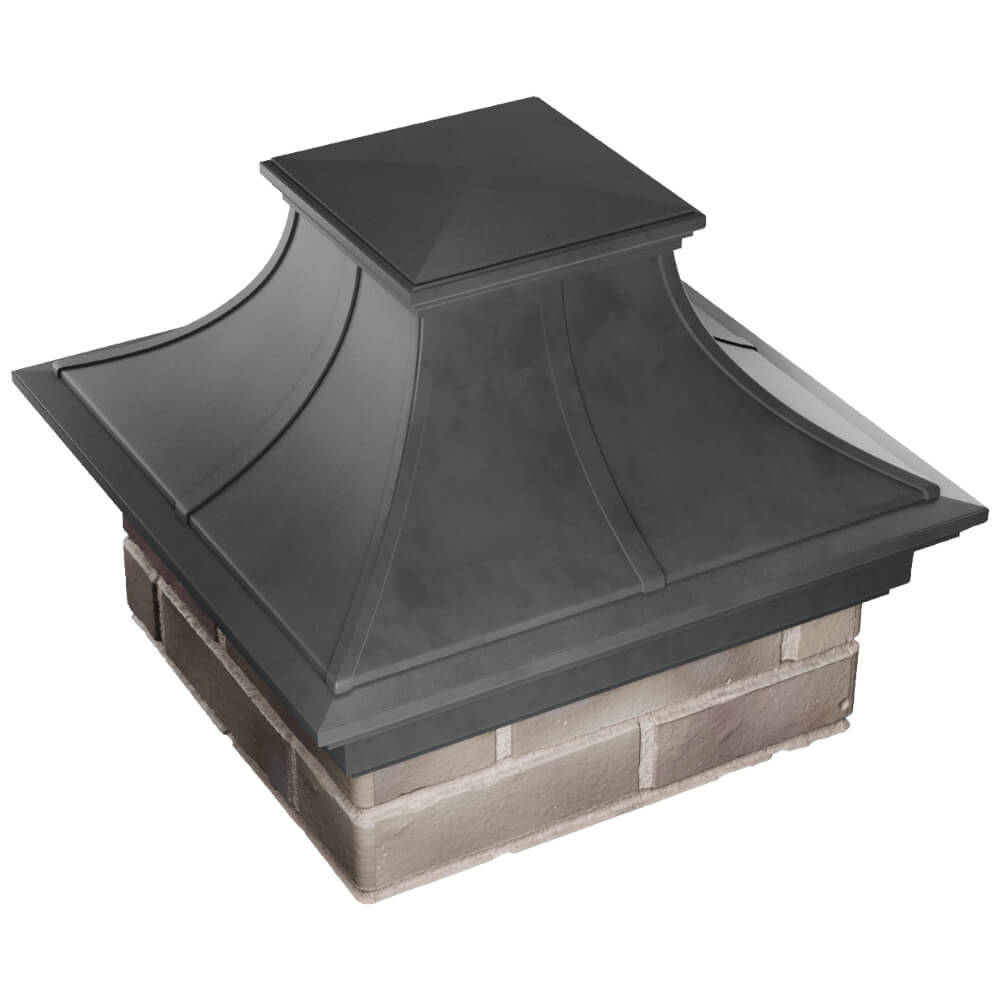 Колпак Zking Монблан Премиум Серый на столб 1.5х1.5 кирпича (385х385мм) в Красногорске фото