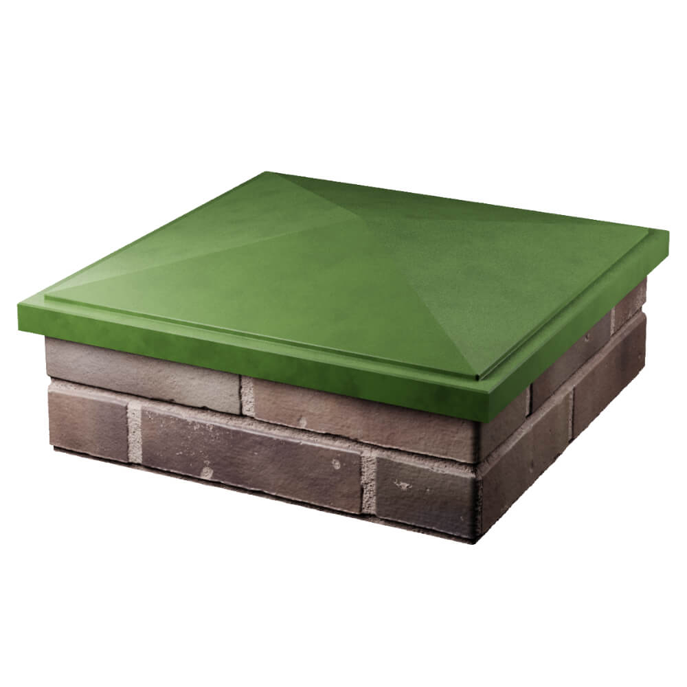 Колпак Zking БонаМоно Зеленый на столб 2х2 кирпича (515х515, 530х530мм) в Красногорске фото