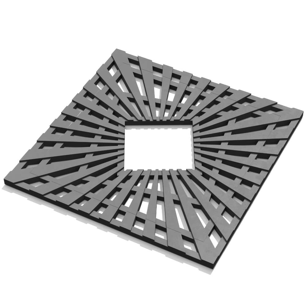 Приствольная решетка для дерева ZKING ATMOSPHERE 1.2х1.2м Серая в Красногорске фото