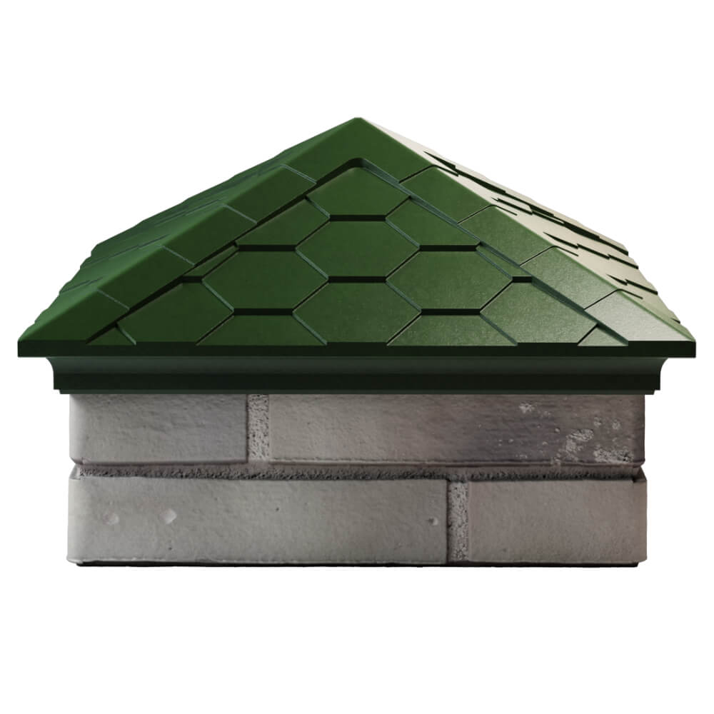 Колпак Zking Эверест Зеленый на столб 1.5х1.5 кирпича (390х390мм) Красногорск фото